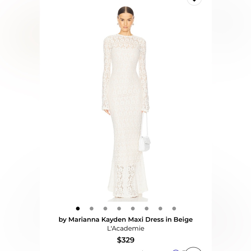 L'Academie Cream Lace Dress